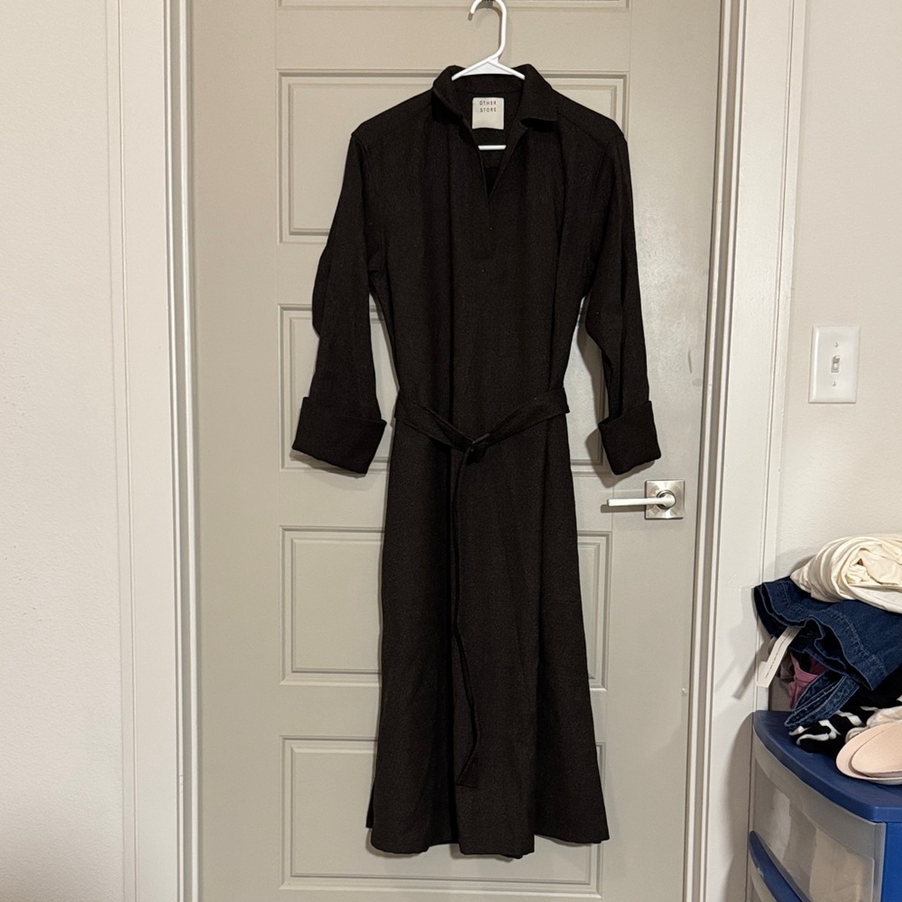Elegant Black Wool Dress